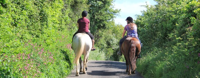 a14 horseriders, road to Ferryside, Ruth hiking in Wales