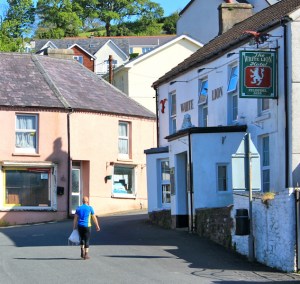 pub at Ferryside, Ruth's coastal walk, Wales