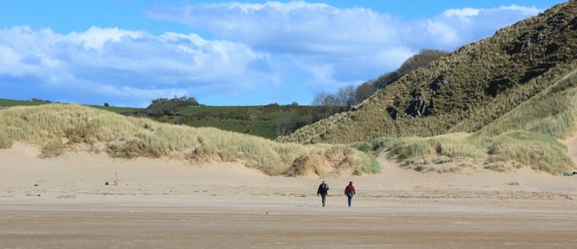 x05 Whiteford Burrows, Ruth walking the Wales Coast Path, Gower