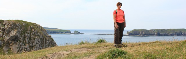 05 self-portrait, Ruth Livingstone, walking towards Lydstep, Wales