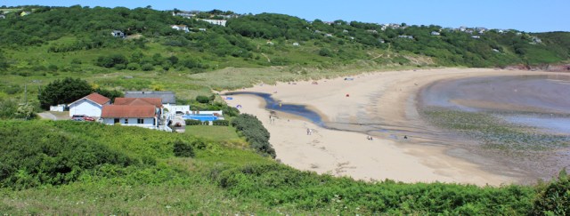 Freshwater East, Ruth looking for icecream