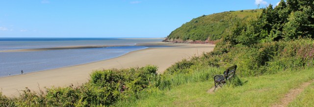 07 Whatley Point, Llansteffan, Ruth walking the Wales Coast Path