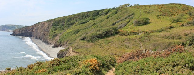  Below Top Castle Fort, Ruth on Wales Coast Path, near Amroth