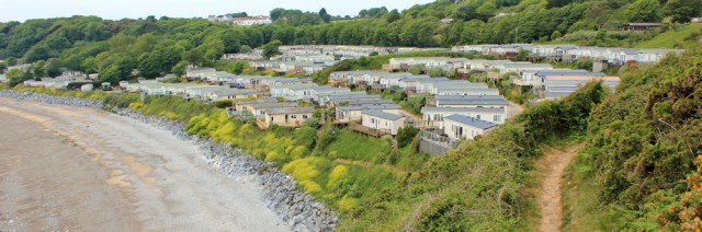 08 static homes, Lydstep, Ruth on Pembrokeshire Coast Path