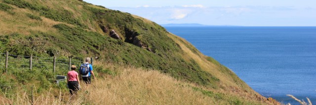 several walkers on Pembrokeshire Coast Path, Ruth's coastal walk