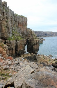 21 View from St Govan's Chapel, Ruth hiking the coast in Wales
