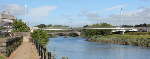 pedestrian bridge over Towy at Carmarthen, Ruth in Wales
