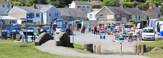 car boot sale, Laugharne, Ruth's coastal walk