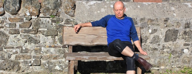 a15 hubby dozing in the sun, Ruth walking in Wales