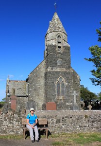 a16 Llangain church, with Ruth Livingstone