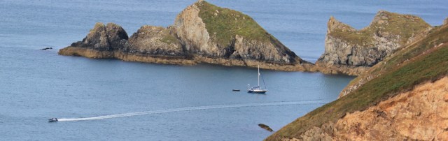 05 Sailing ship and Dinas Fach, Ruth in Wales
