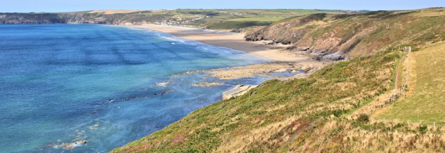 12 Newgale Sands, Ruth hiking the coast in Wales