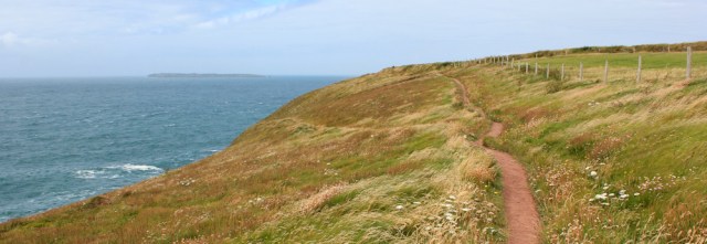 14 Cliff top walking to Frenchman's Bay, Ruth in Pembrokeshire