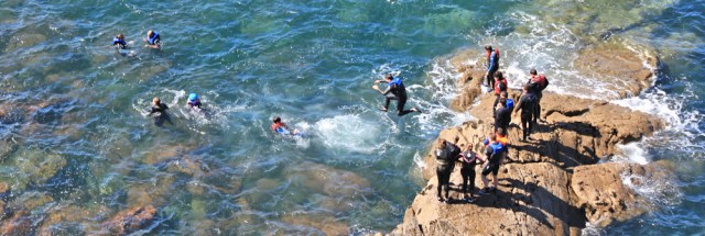 14 coasteering, Ruth walking the Pembrokeshire Coast Path