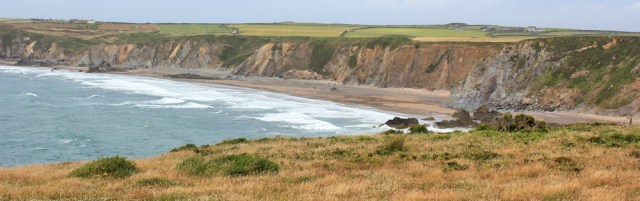 19 Marloes Sands, Ruth walking the PCP, Pembrokeshire, Wales