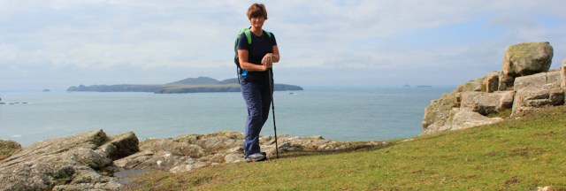 Ruth Livingstone on St Davids Head, Wales