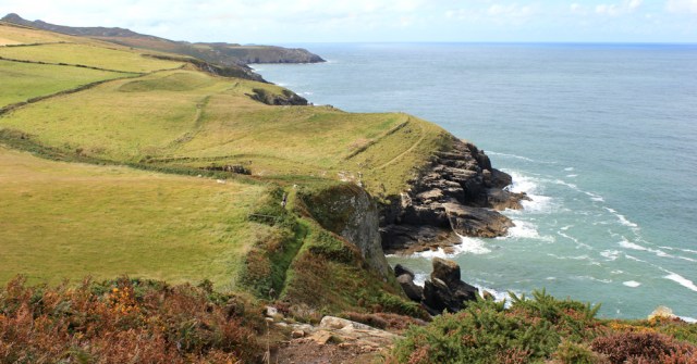  looking down, on way up Carn Penberry, Ruth's coastal walk