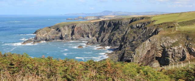 towards Abereiddy, Ruth on Pembs Coast Path
