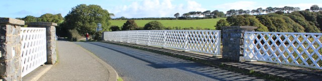 04 Newport bridge, Ruth hiking the Pembrokeshire Coast Path