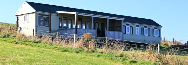 bungalows from railway carriages, Ruth Livingstone in Aberporth