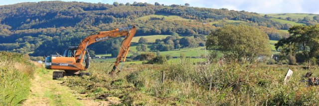 07 clearing the drains, Ruth on the Wales Coast Path, Dyfi Nature Reserve