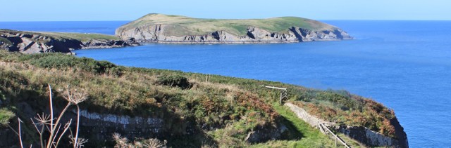 09 Cardigan Island, Ruth walking the Ceredigion Coast