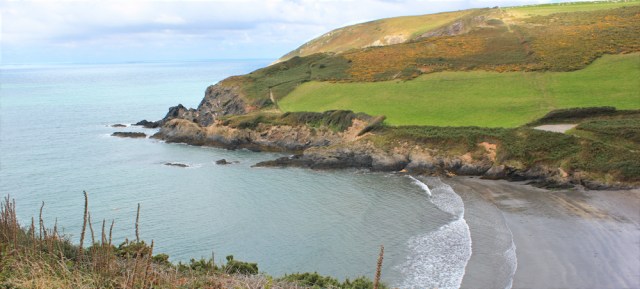 11 to Dinas Island, Ruth hiking Pembrokeshire Coast Path