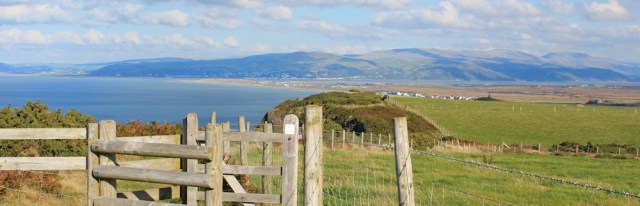 15 coming down into Borth, Ruth on the Wales Coast Path