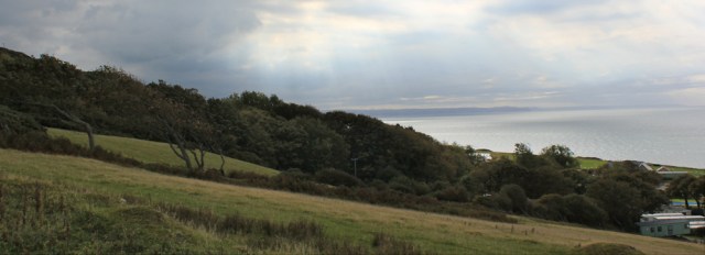 18 looking back to Aberaeron, Ruth's coastal walk, Wales