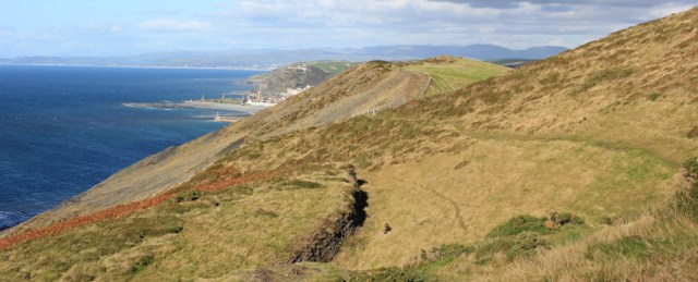 Ruth hiking to Aberystwyth