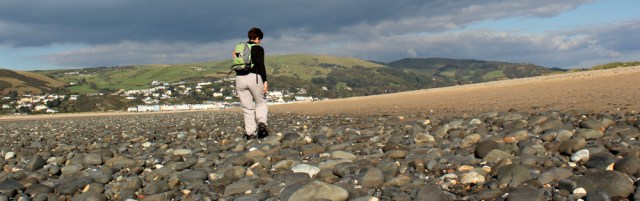 24 self-portrait, Ruth Livingstone on coast, Ynyslas