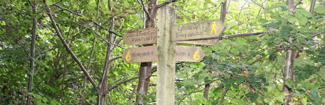 signpost, Ruth's coastal walk, Wales