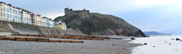 Criccieth and its castle, Ruth on the Wales Coast Path