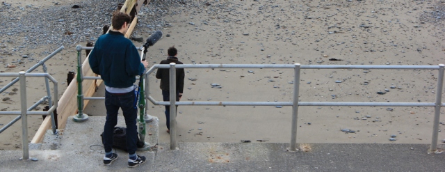 02 film making on Criccieth beach, Ruth Livingstone