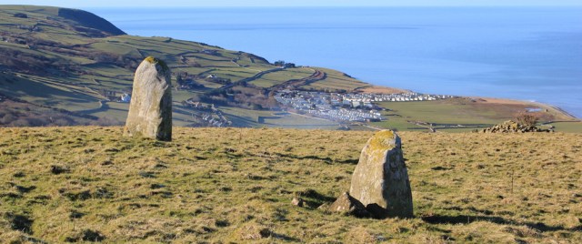 03 standing stones above Wales Coast Path, Ruth Livingstone