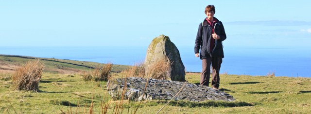 09 more standing stones, Ruth Livingstone on the Wales Coast Path