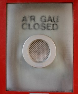 26b closed sign, Barmouth Bridge toll booth, Ruth's coastal walk, Wales