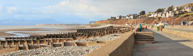 28 end of the esplanade, Barmouth, Ruth on the Wales Coast Path