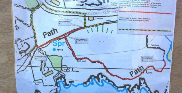 a15 less than helpful diversion sign, Ruth in Wales