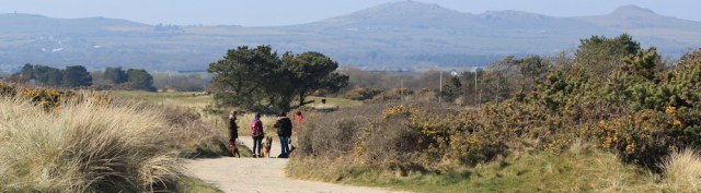 04 Llyn coastal path, Ruth walking from Pwllheli