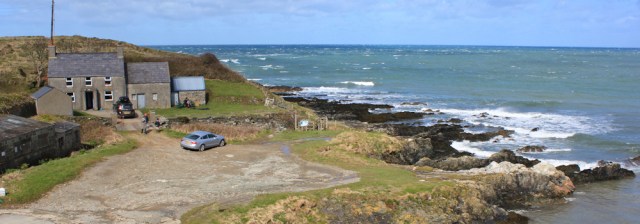 07 Porth Colmon, Ruth walking the Wales Coast Path, Llyn