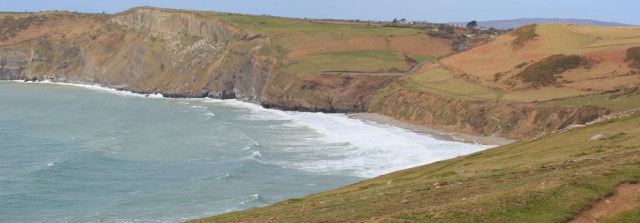 09 Porth Ceiriad, Ruth hiking the coastal path, Llyn Peninsula, Wales