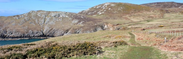 11 Mynydd y Gwyddel, Ruth walking the Llyn Peninsula
