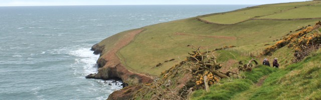 11 towards Trwyn Cilan, Ruth walking the Lleyn Peninsula