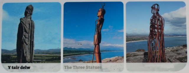 12 The three statues, Trywyn Llanbedrog, Ruth's coastal hike around Wales
