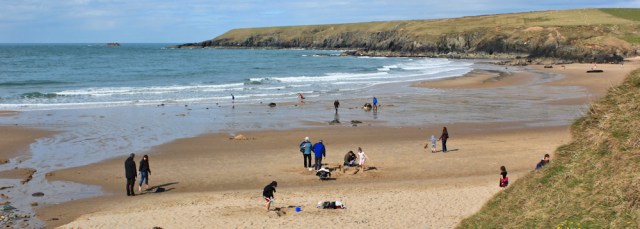 19 Porthor or Porth Oer, Ruth on the Whistling Sands, Wales