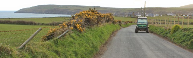 road walking into Aberdaron, Ruth's coast walk, Wales