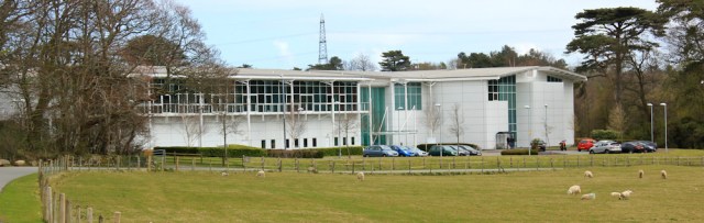02 new buildings, Menai park, Ruth walking the Wales Coast Path