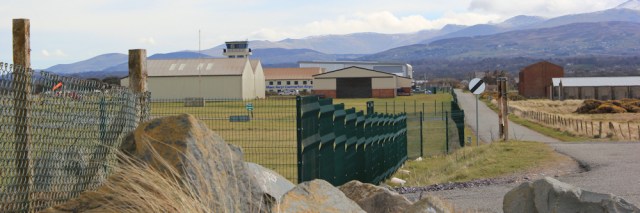 04 Caernarfon airport, Ruth walking the Wales Coast Path