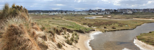 04 view back to Rhosneigr from sandunes, Ruth's coastal walk, Anglesey